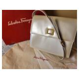 Salvatore Ferragamo Pearl Cav Handbag Purse