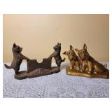 Antique Cast Iron FDR Scottie Dog Doorstop and Boot Scrape