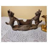 Antique Cast Iron FDR Scottie Dog Doorstop and Boot Scrape