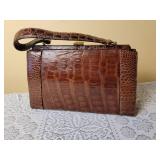 Vintage Brown Alligator Handbag