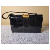 Vintage Black Alligator Handbag