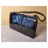 Vintage Black Alligator Handbag