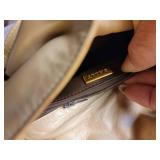 Bally Quilted Champagne Leather Pouch Handbag Purse