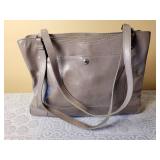 Hobo Gray Leather Handbag Tote