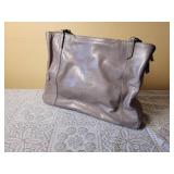 Hobo Gray Leather Handbag Tote