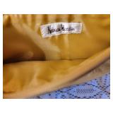 Neiman Marcus Gold Leather Wristlet Handbag Purse