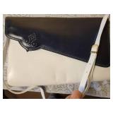 Bally Vintage Envelope Handbags ~ Black/White and Blue/White