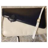 Bally Vintage Envelope Handbags ~ Black/White and Blue/White