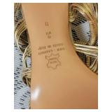 Bruno Magli Gold Leather Strap Shoes, size 6.5B