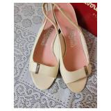 Salvatore Ferragamo Pearl Shoes, size 5.5B