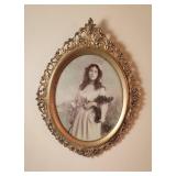 Antique 19th c. Wayside Gleaner Society Female Portrait