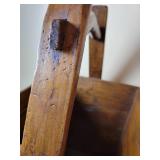 Antique Asian Wooden Rice Bucket with Wax Seal