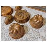 Antique Copper Moulds and Trays