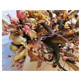 Large Elaborate Dried Fruit and Pheasant Feather Centerpiece