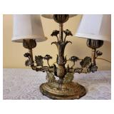 Romantic French Floral 3 Light Table Lamp