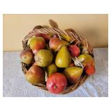 Large Pear Basket Décor