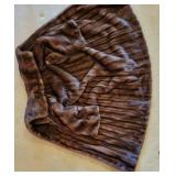 Mahogany Mink Fur Coat with Leather Sash ~ Schlammps