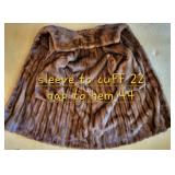 Mahogany Mink Fur Coat with Leather Sash ~ Schlammps