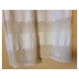 Antique White Irish Lace Long Baptismal Gown