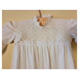 Antique White Irish Lace Long Baptismal Gown