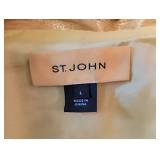 St. John Gold Leather Jacket, size L