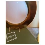 Stunning Christofle Porcelain Gold Banded Chargers, 12