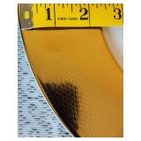 Stunning Christofle Porcelain Gold Banded Chargers, 12