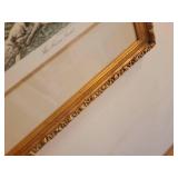 Framed Hand Colored Etching ~ The Farm Road