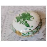 Herend Green Chinese Bouquet Trinket Box