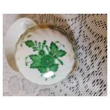 Herend Green Chinese Bouquet Trinket Box