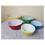 Vintage Pyrex Primary Color Mixing Bowl Set