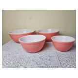 Vintage Pyrex Petal Pink Mixing Bowl Set