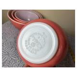 Vintage Pyrex Petal Pink Mixing Bowl Set