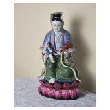 Chinese Famille Rose Goddess Statue *As Is* Lost Finger