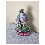 Chinese Famille Rose Goddess Statue *As Is* Lost Finger