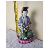 Chinese Famille Rose Goddess Statue *As Is* Lost Finger