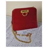 Vintage Salvatore Farragamo Gancini Red Shoulder Bag