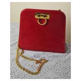 Vintage Salvatore Farragamo Gancini Red Shoulder Bag