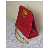 Vintage Salvatore Farragamo Gancini Red Shoulder Bag