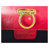 Vintage Salvatore Farragamo Gancini Red Shoulder Bag