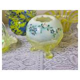 Iridescent Pearline Glass & Murano Glass Baskets