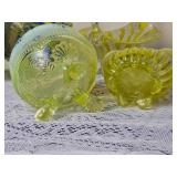 Iridescent Pearline Glass & Murano Glass Baskets