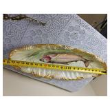 Beautiful Hand-Painted Trout Platter & Plate Set