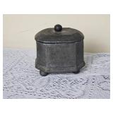 Antique Lead Monkey Press Tea Caddy