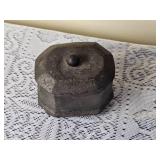 Antique Lead Monkey Press Tea Caddy