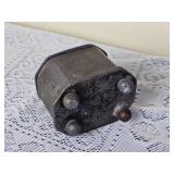 Antique Lead Monkey Press Tea Caddy