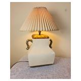 Rattan Inspired Ceramic Table Lamp