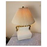 Rattan Inspired Ceramic Table Lamp