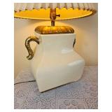 Rattan Inspired Ceramic Table Lamp