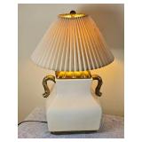 Rattan Inspired Ceramic Table Lamp